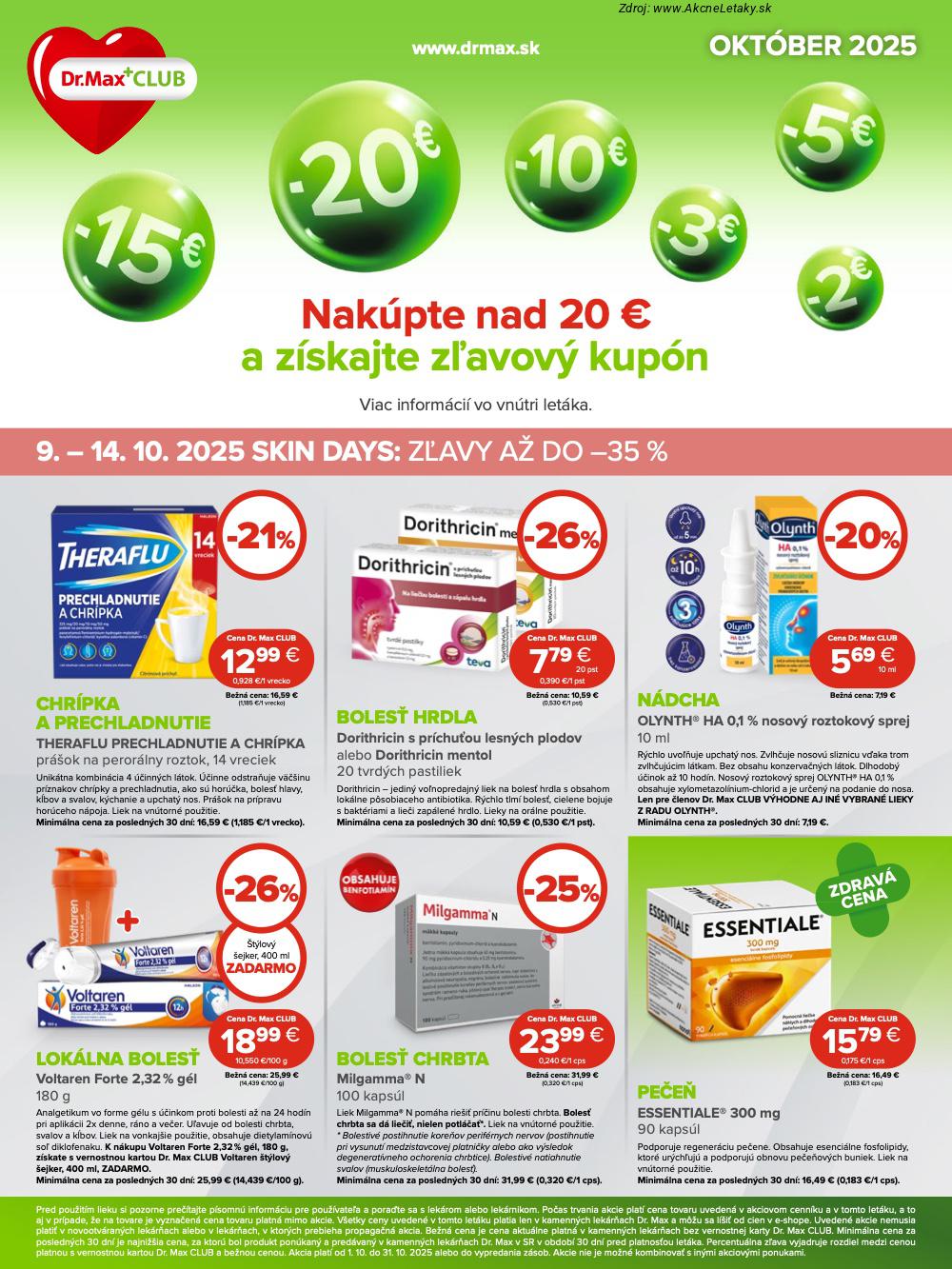 Leták Dr.Max (1. 10. - 31. 10. 2025) - strana 1 z 12