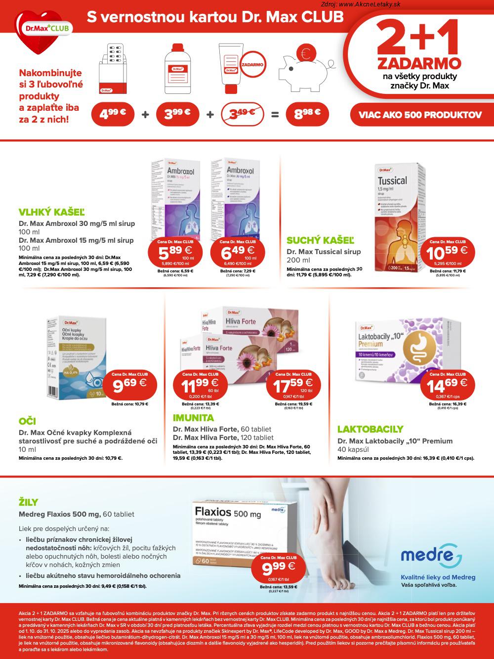Leták Dr.Max (1. 10. - 31. 10. 2025) - strana 12 z 12