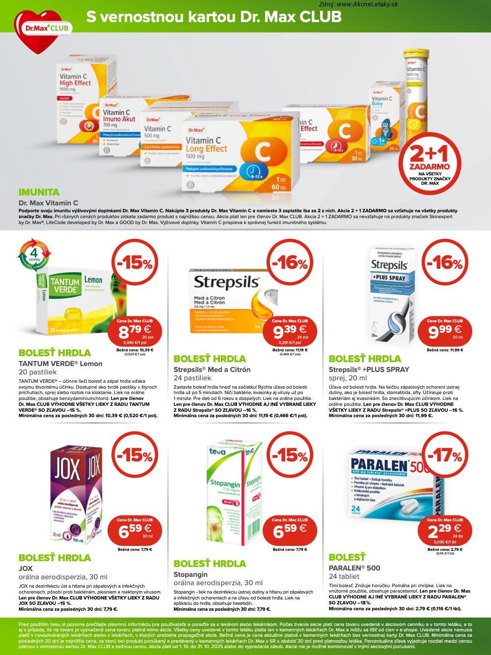 Leták Dr.Max (1. 10. - 31. 10. 2025) - strana 2 z 12