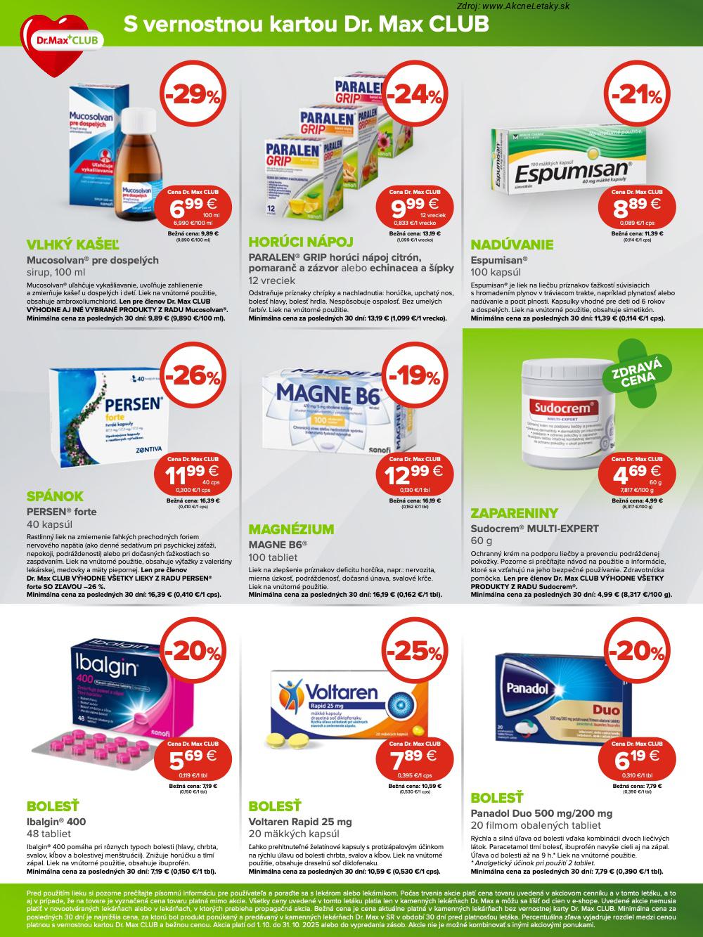 Leták Dr.Max (1. 10. - 31. 10. 2025) - strana 3 z 12