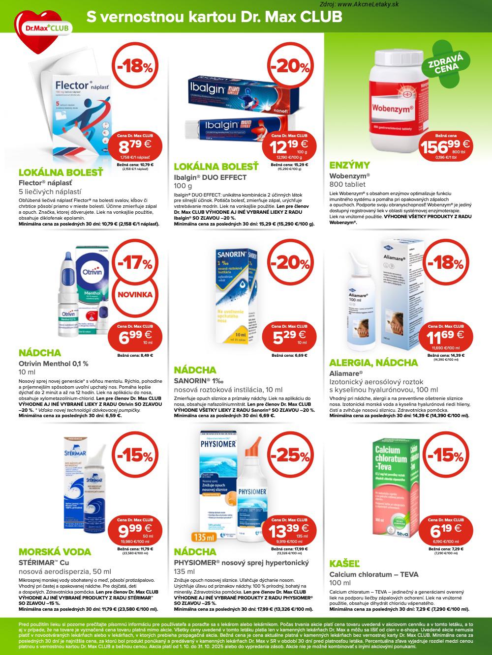 Leták Dr.Max (1. 10. - 31. 10. 2025) - strana 4 z 12