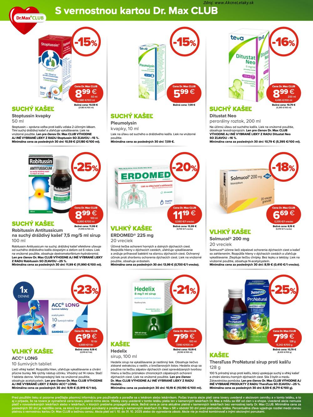 Leták Dr.Max (1. 10. - 31. 10. 2025) - strana 5 z 12