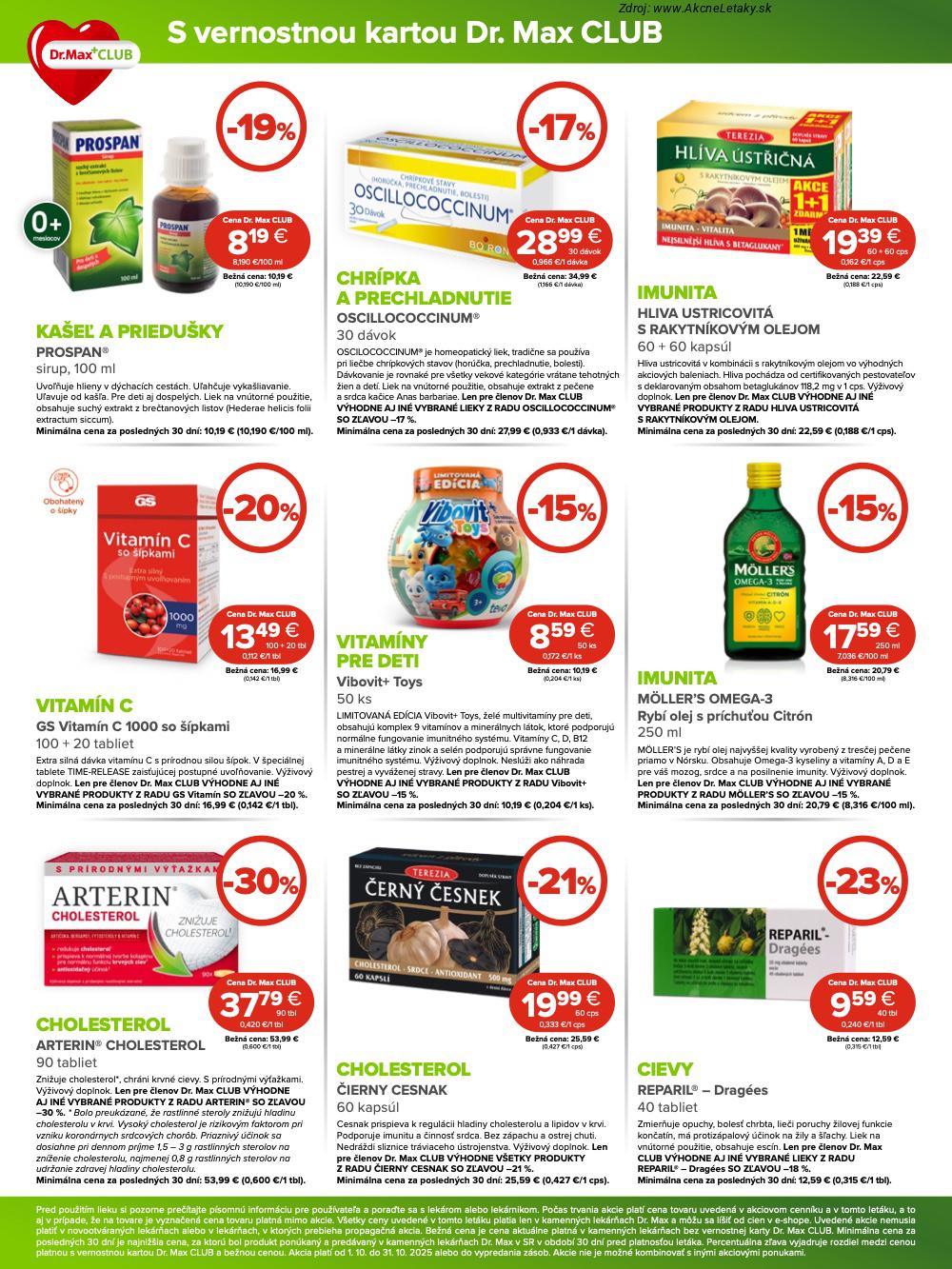 Leták Dr.Max (1. 10. - 31. 10. 2025) - strana 6 z 12