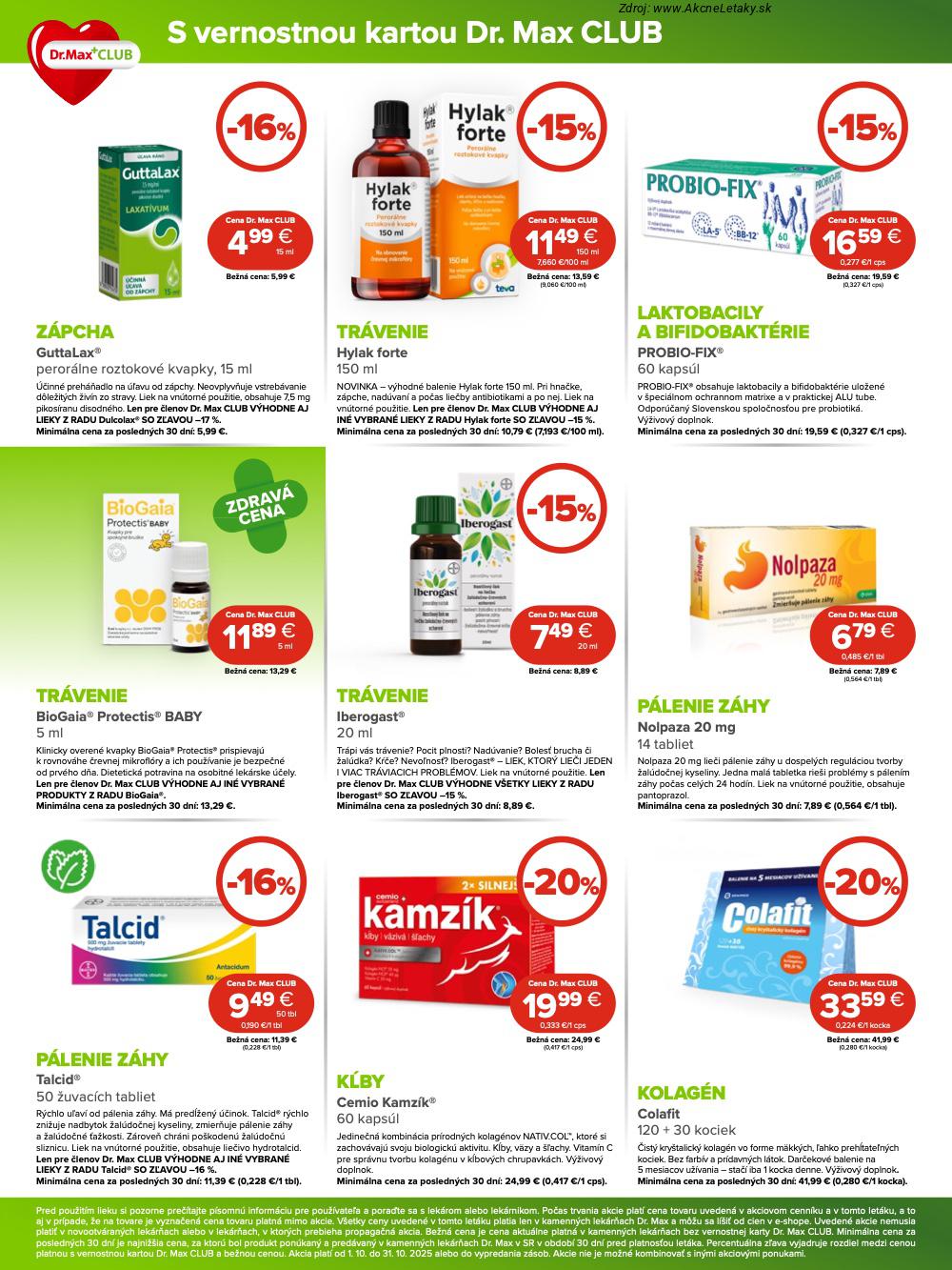 Leták Dr.Max (1. 10. - 31. 10. 2025) - strana 7 z 12