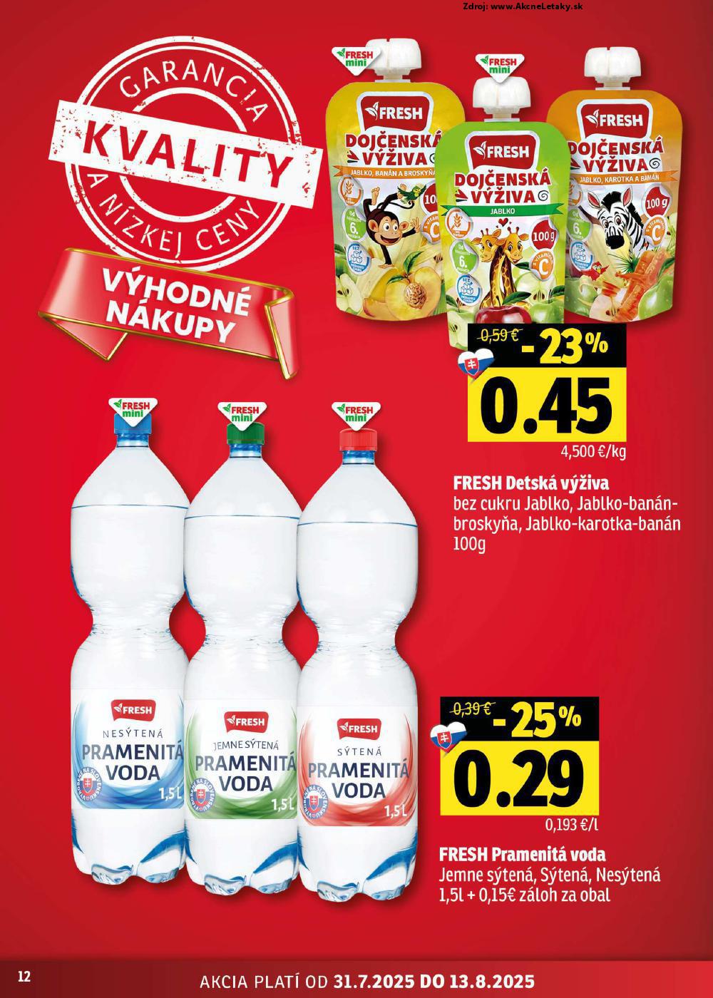 Leták FRESH (31. 7. - 13. 8. 2025) - strana 12 z 50