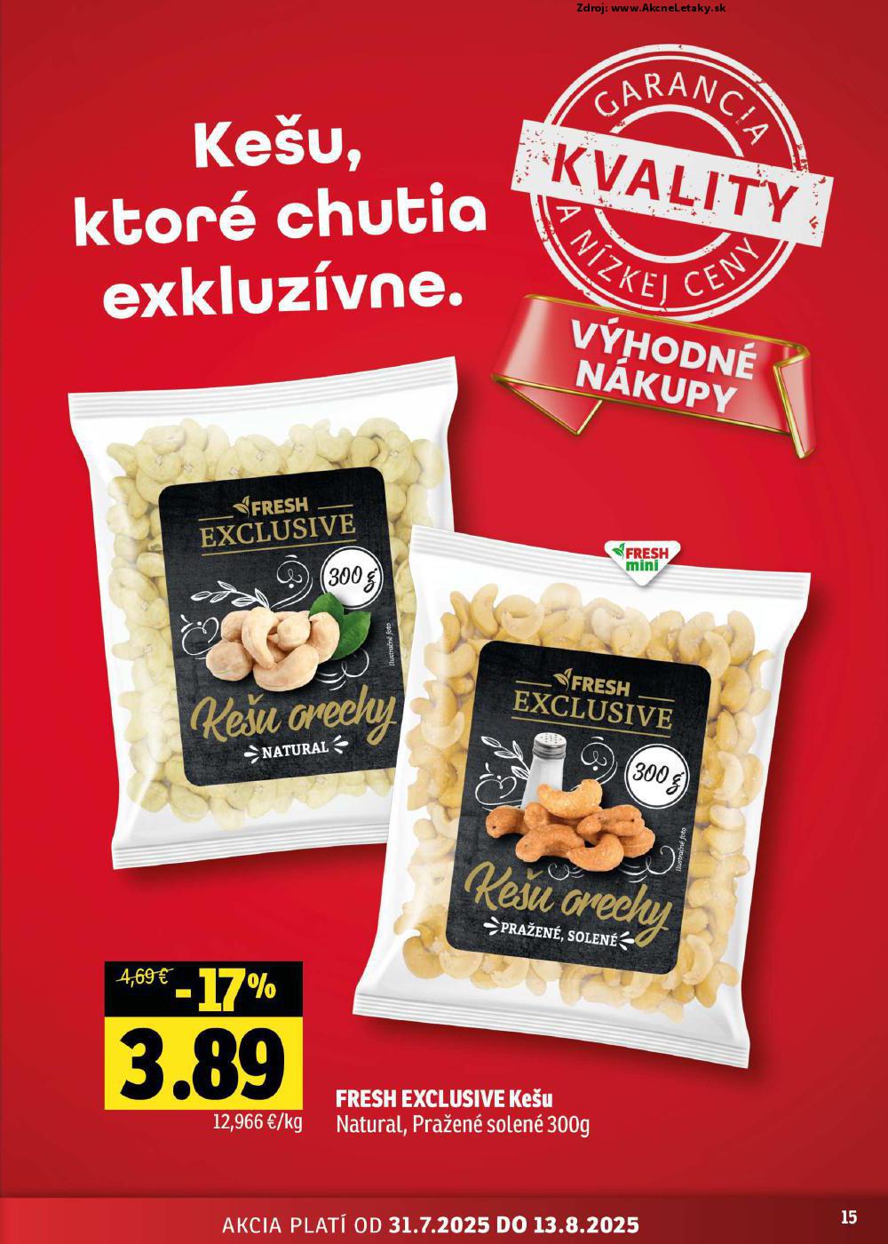 Leták FRESH (31. 7. - 13. 8. 2025) - strana 15 z 50