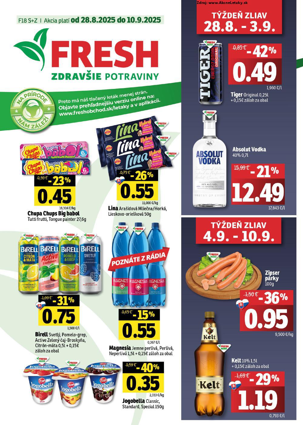 Leták FRESH (28. 8. - 10. 9. 2025) - strana 1 z 52