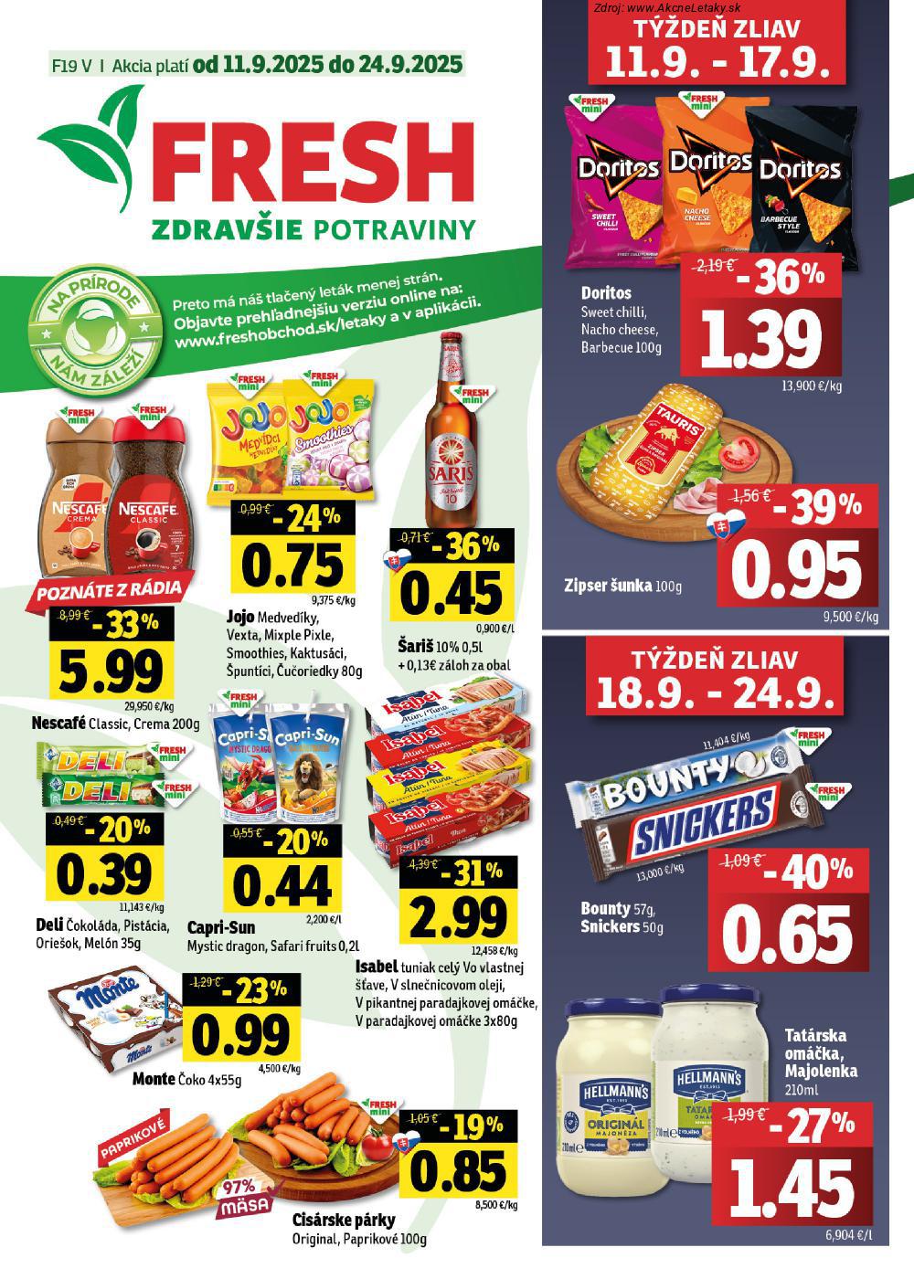 Leták FRESH (11. 9. - 24. 9. 2025) - strana 1 z 48