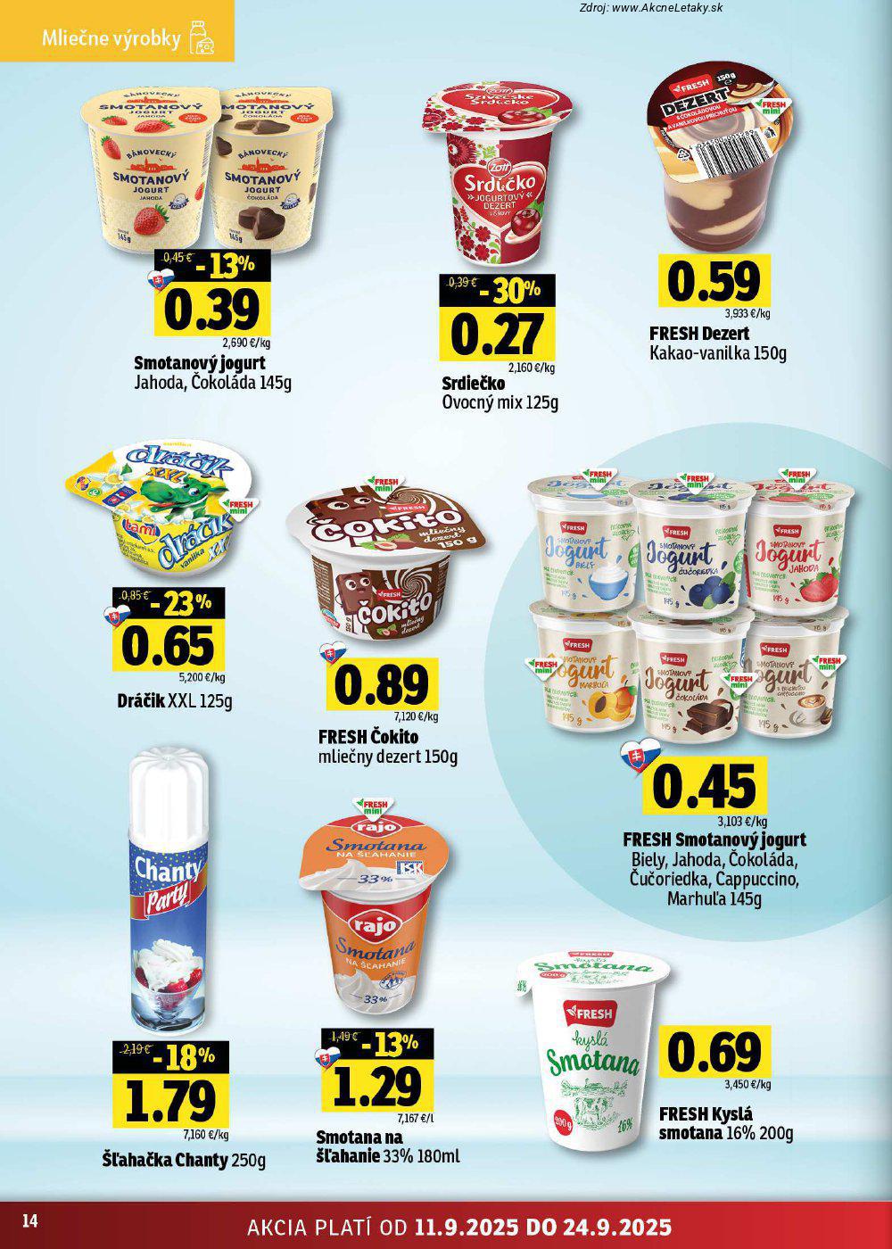 Leták FRESH (11. 9. - 24. 9. 2025) - strana 14 z 48