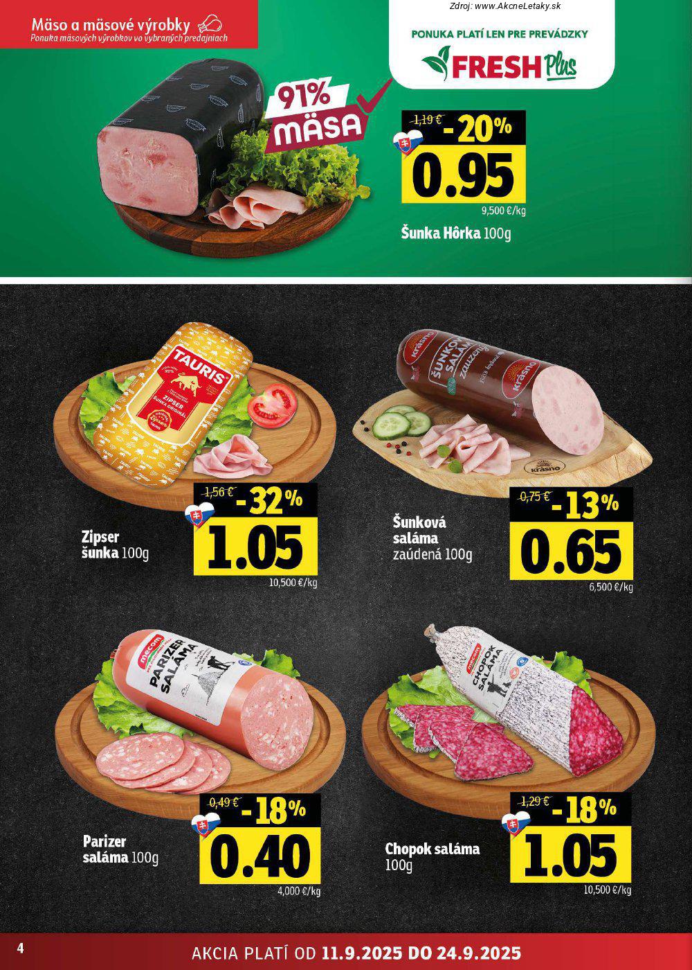 Leták FRESH (11. 9. - 24. 9. 2025) - strana 4 z 48
