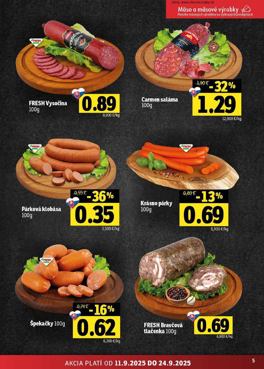 Leták FRESH (11. 9. - 24. 9. 2025) - strana 5 z 48