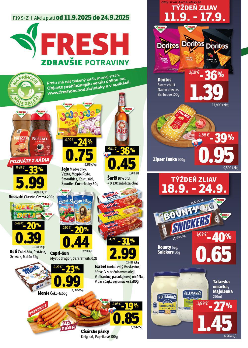 Leták FRESH (11. 9. - 24. 9. 2025) - strana 1 z 46