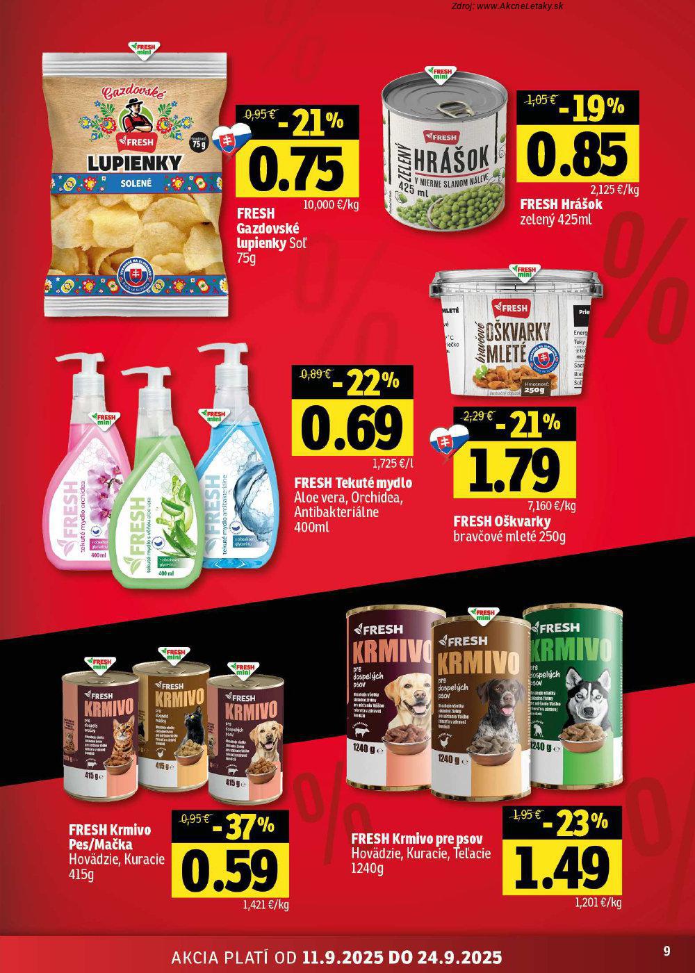 Leták FRESH (11. 9. - 24. 9. 2025) - strana 9 z 46