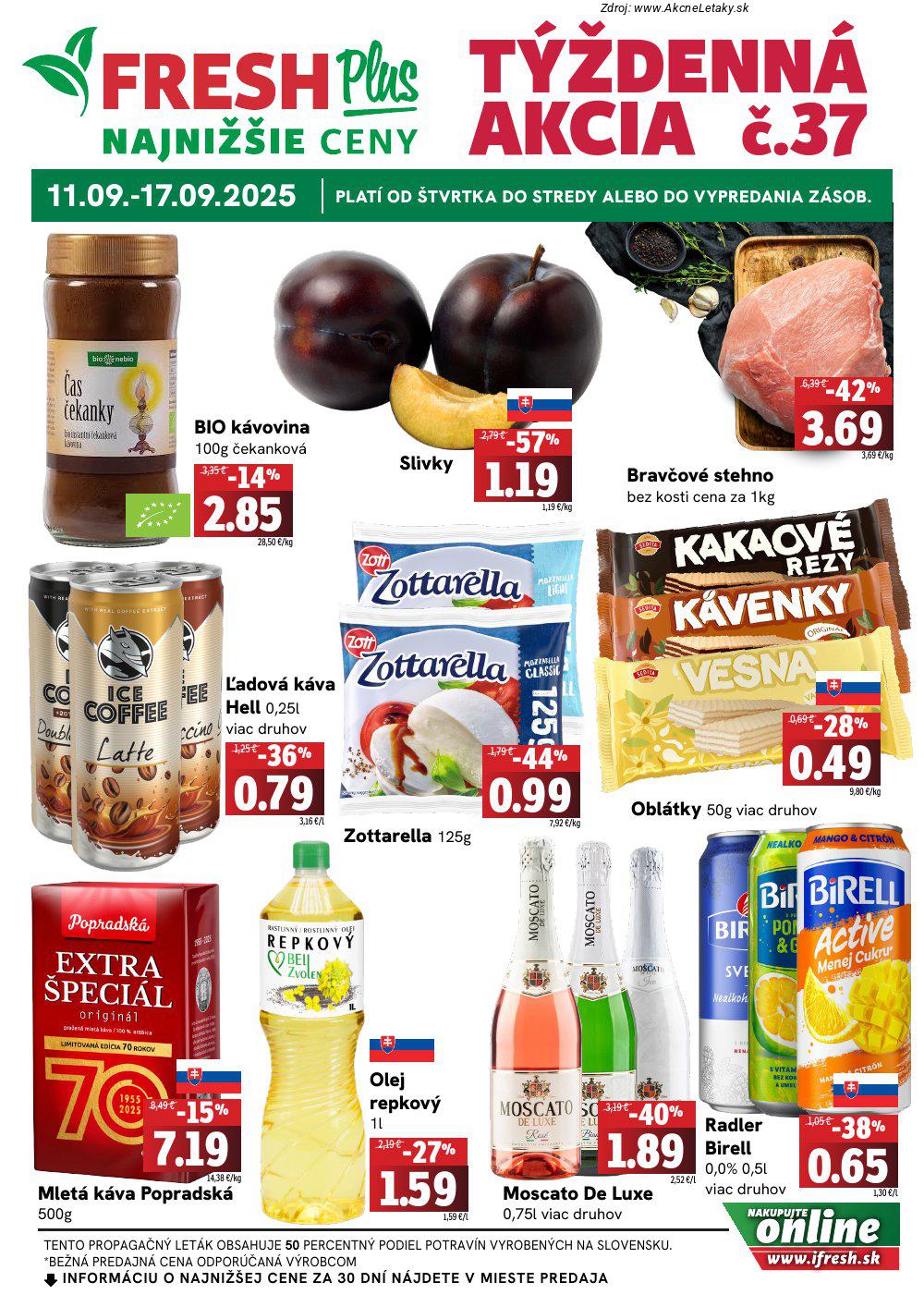 Leták FRESH (11. 9. - 17. 9. 2025) - strana 1 z 4