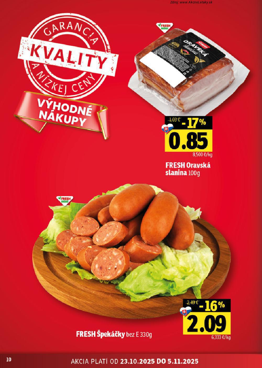 Leták FRESH (23. 10. - 5. 11. 2025) - strana 10 z 60