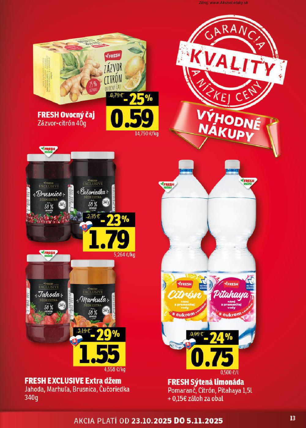 Leták FRESH (23. 10. - 5. 11. 2025) - strana 13 z 60