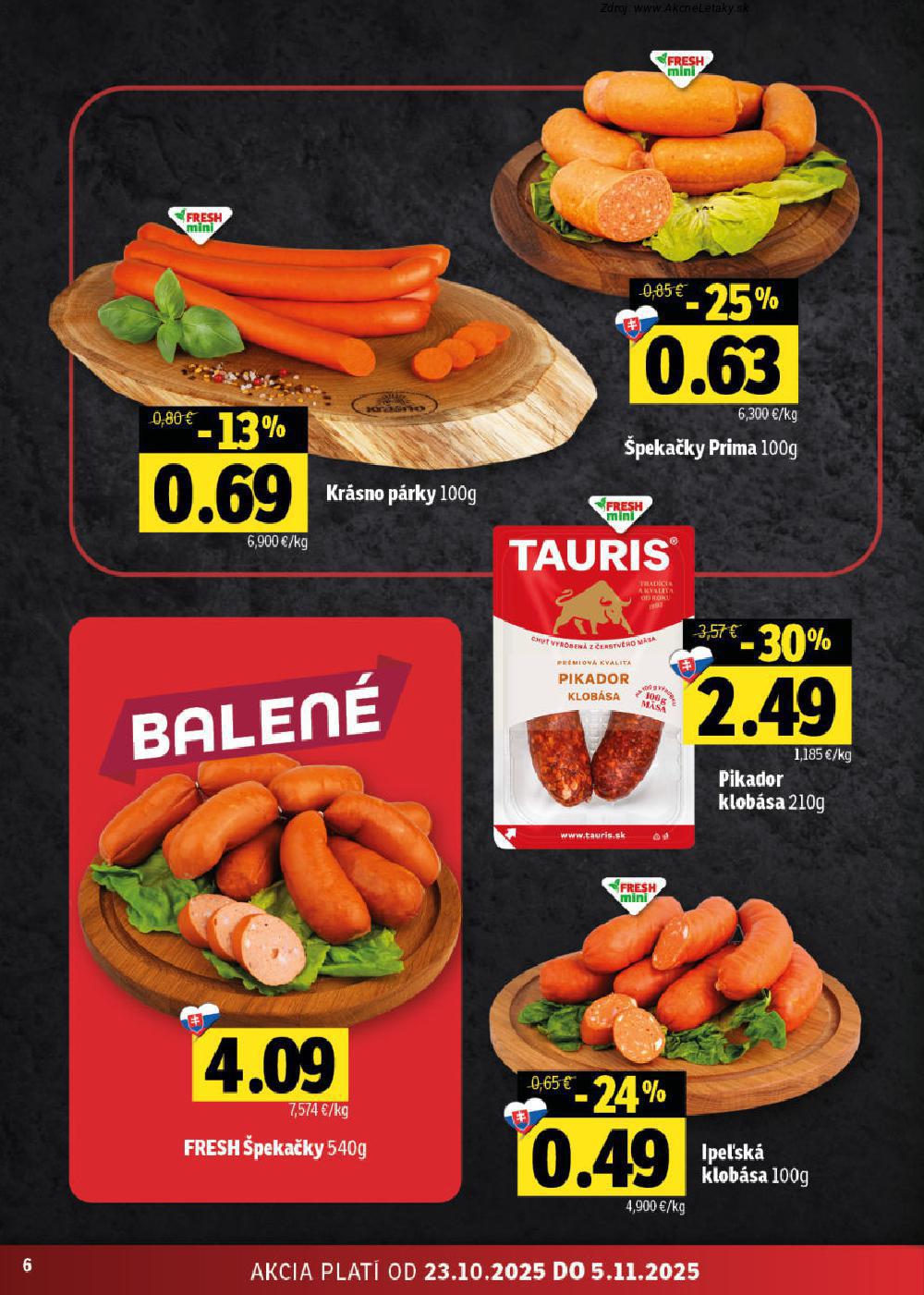 Leták FRESH (23. 10. - 5. 11. 2025) - strana 6 z 60