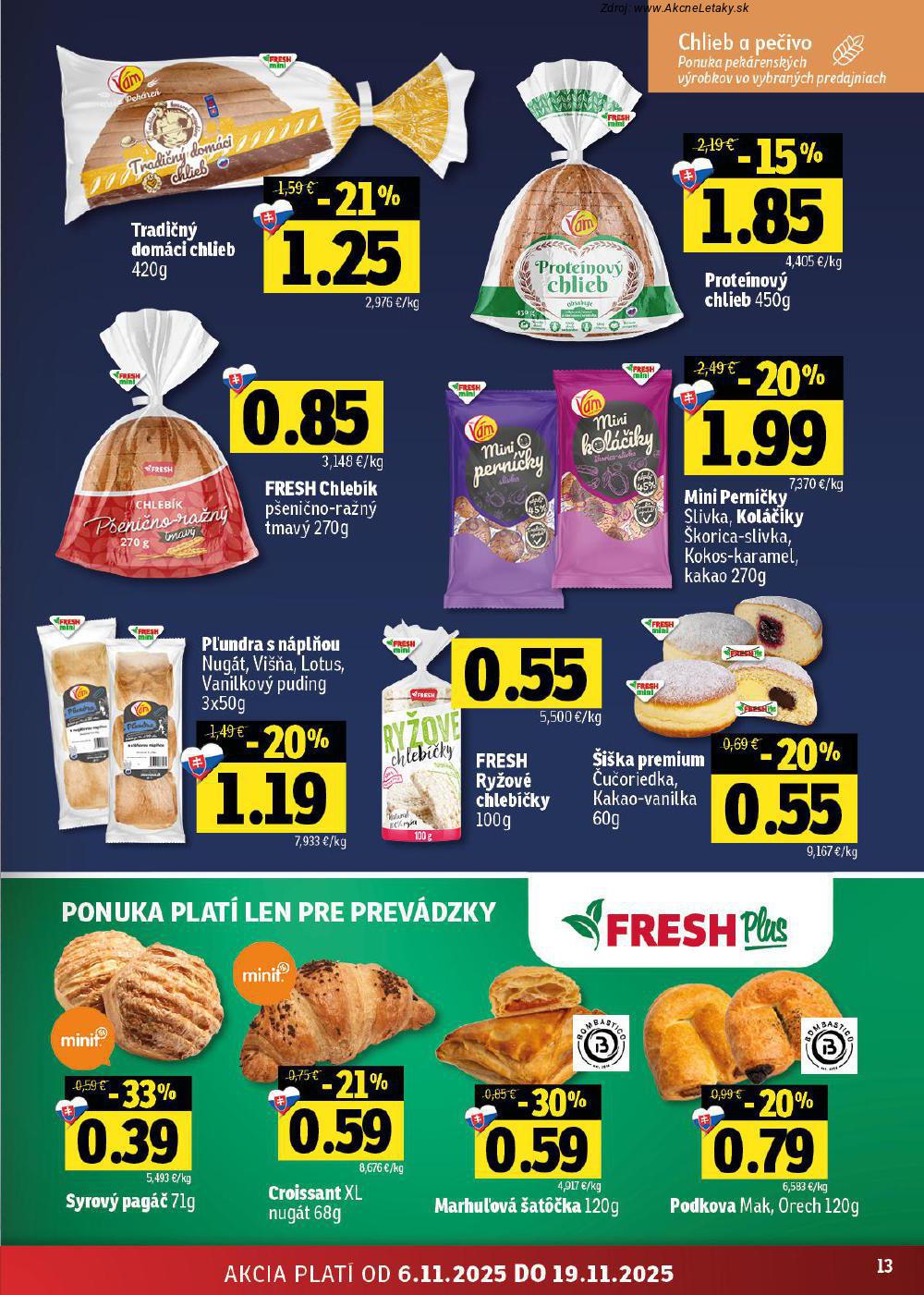 Leták FRESH (6. 11. - 19. 11. 2025) - strana 13 z 48