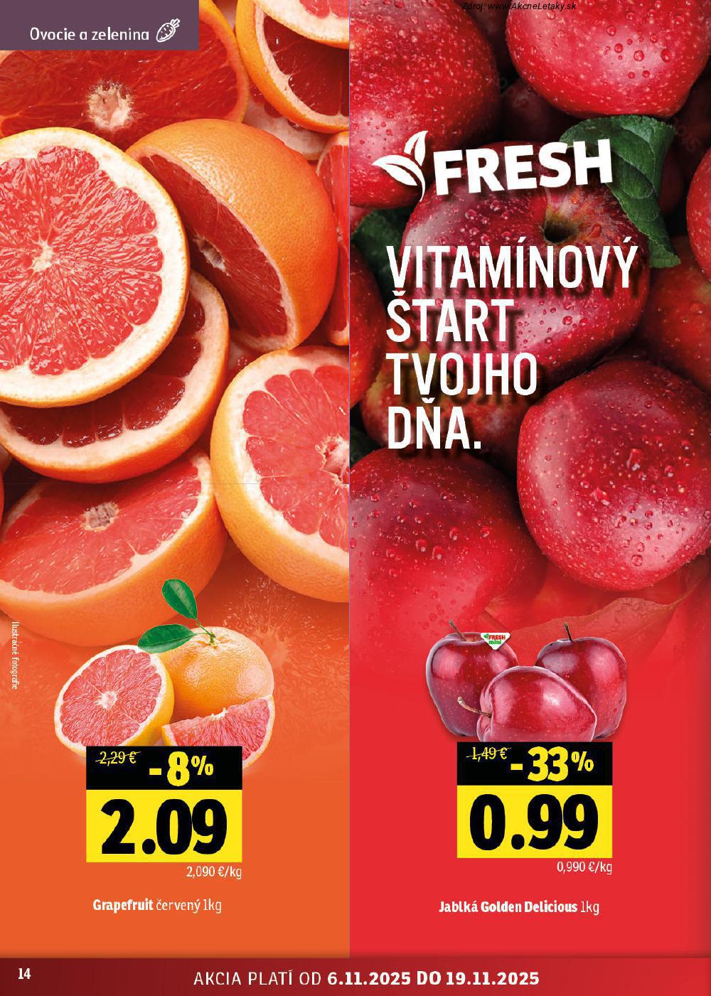 Leták FRESH (6. 11. - 19. 11. 2025) - strana 14 z 48