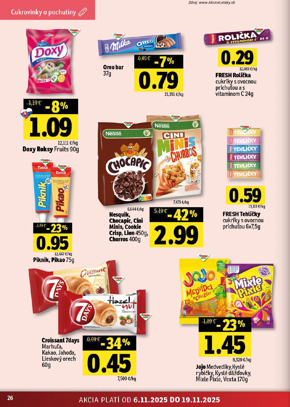 Leták FRESH (6. 11. - 19. 11. 2025) - strana 26 z 48