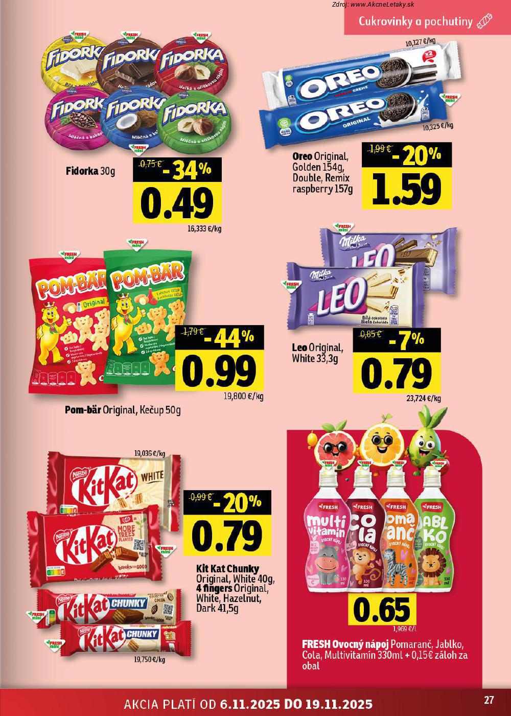 Leták FRESH (6. 11. - 19. 11. 2025) - strana 27 z 48