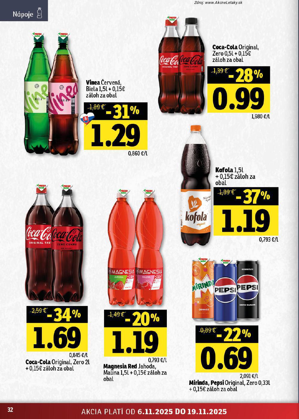 Leták FRESH (6. 11. - 19. 11. 2025) - strana 32 z 48