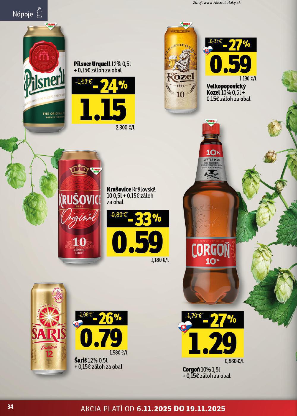Leták FRESH (6. 11. - 19. 11. 2025) - strana 34 z 48