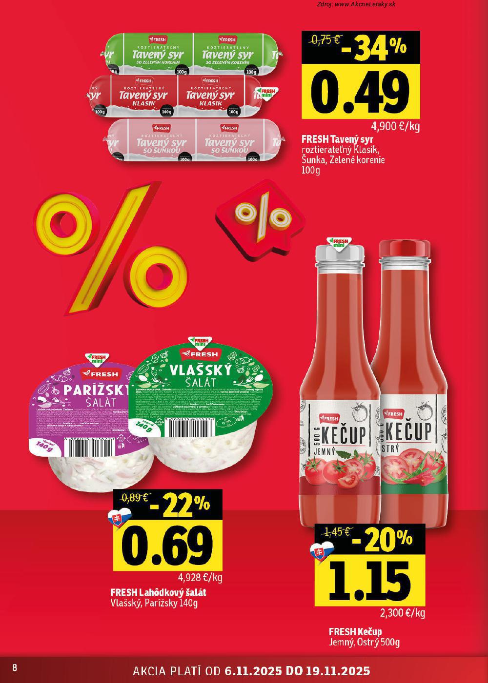 Leták FRESH (6. 11. - 19. 11. 2025) - strana 8 z 48