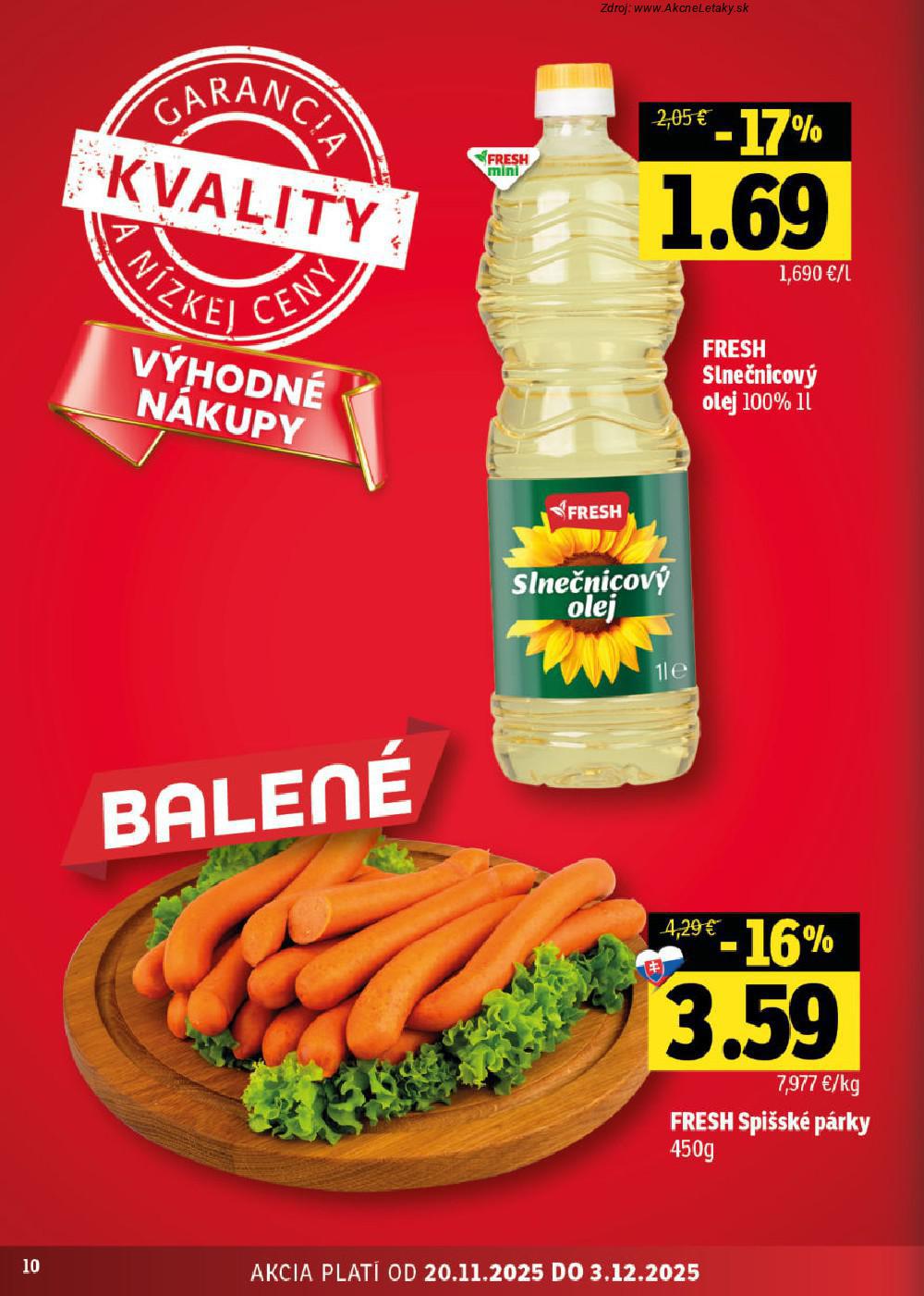 Leták FRESH (20. 11. - 3. 12. 2025) - strana 10 z 68