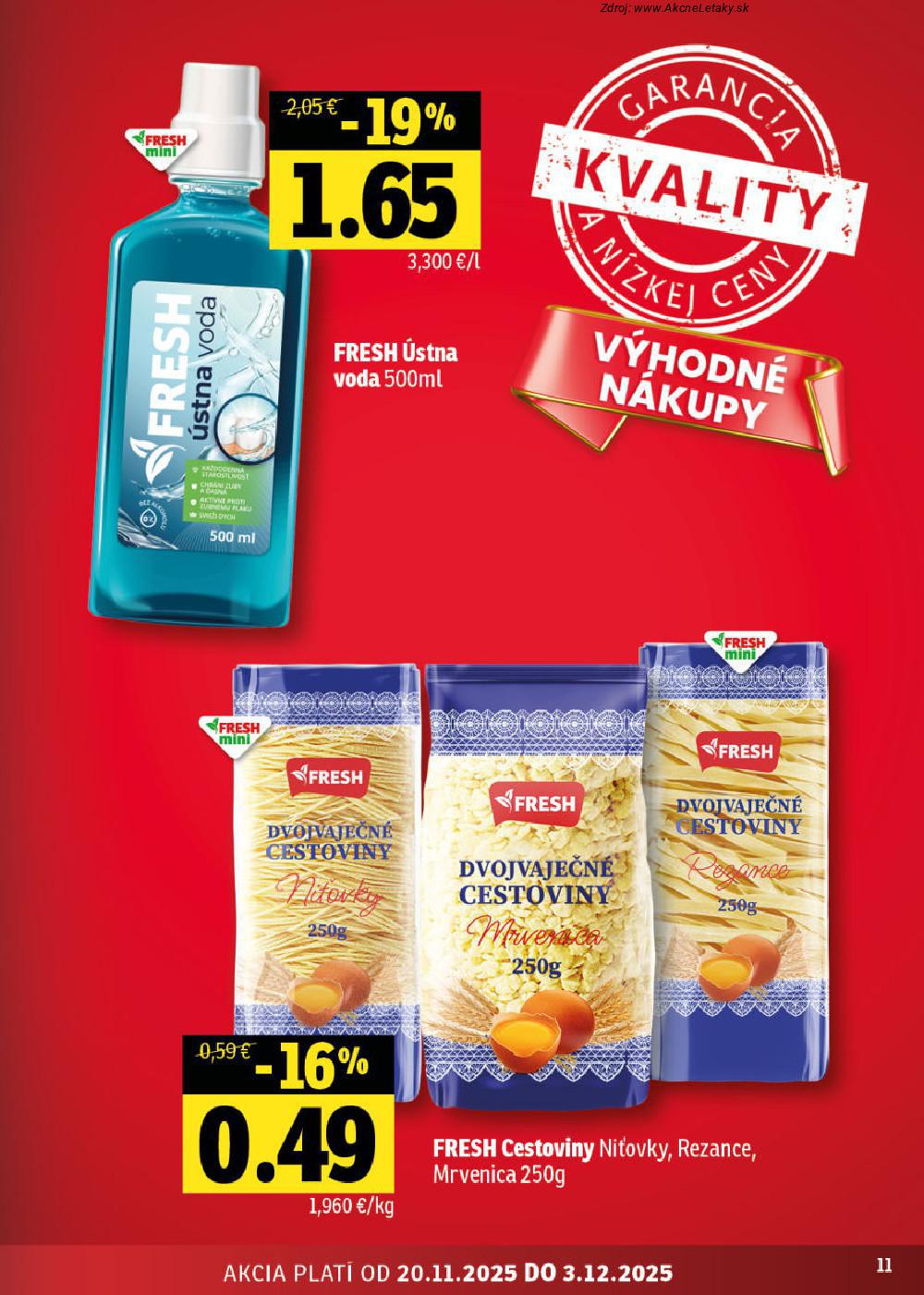 Leták FRESH (20. 11. - 3. 12. 2025) - strana 11 z 68