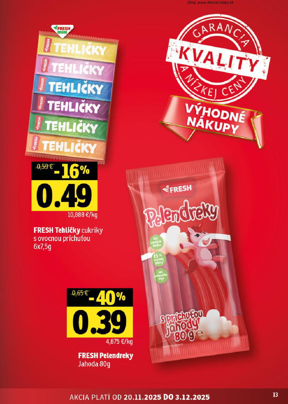 Leták FRESH (20. 11. - 3. 12. 2025) - strana 13 z 68