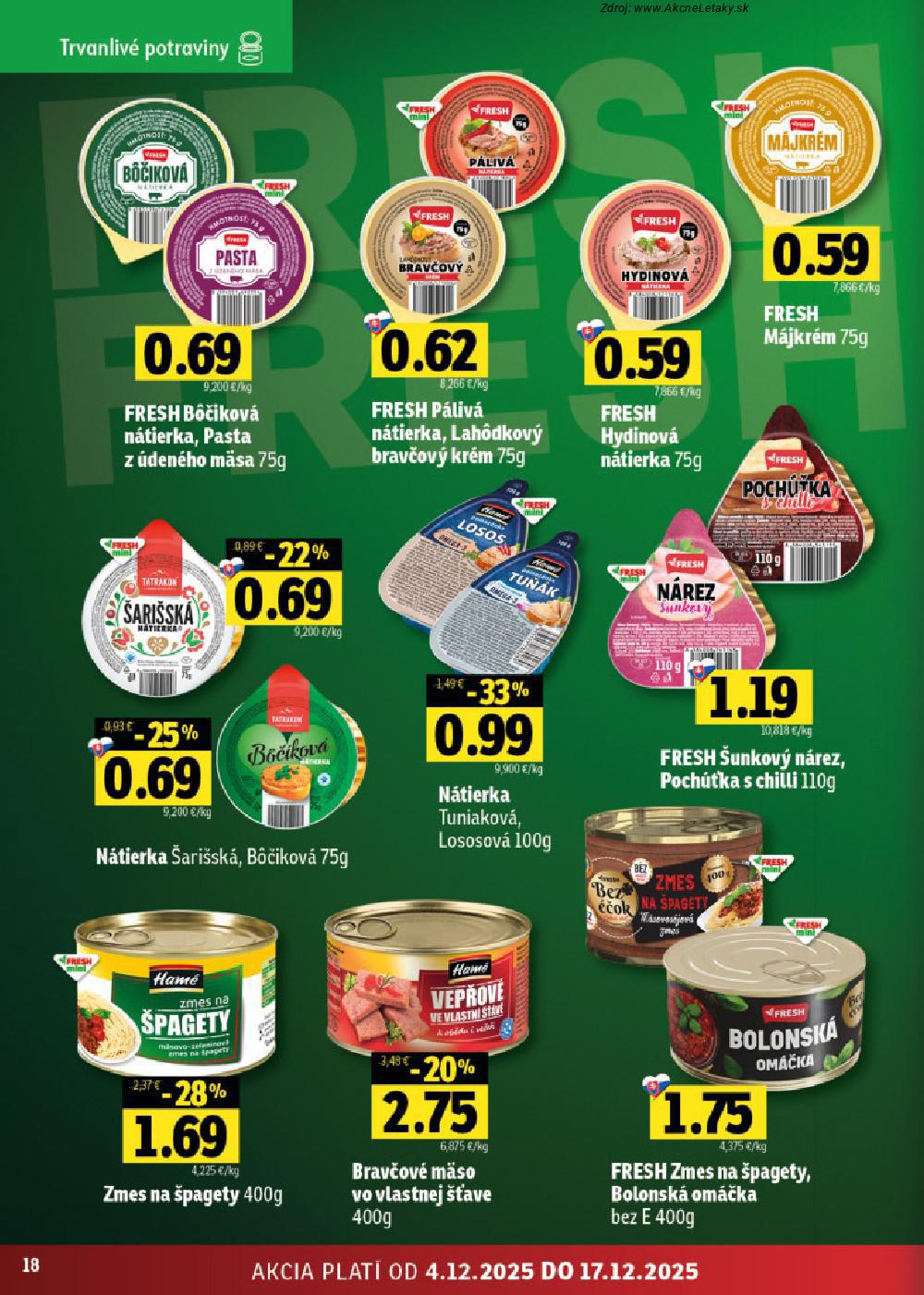 Leták FRESH (4. 12. - 17. 12. 2025) - strana 18 z 50