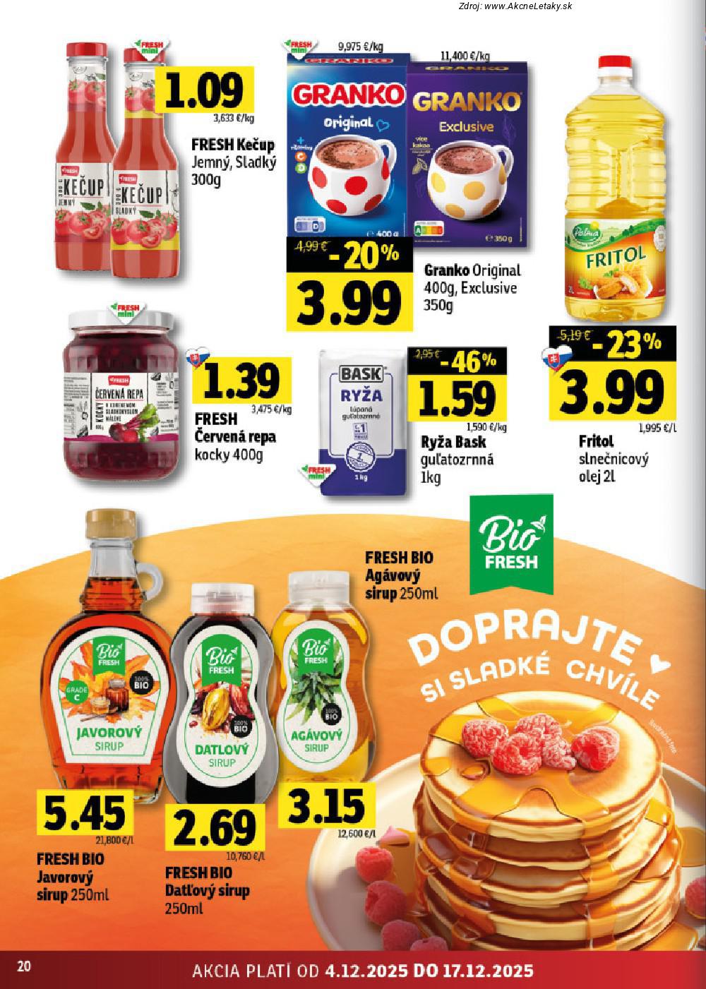 Leták FRESH (4. 12. - 17. 12. 2025) - strana 20 z 50