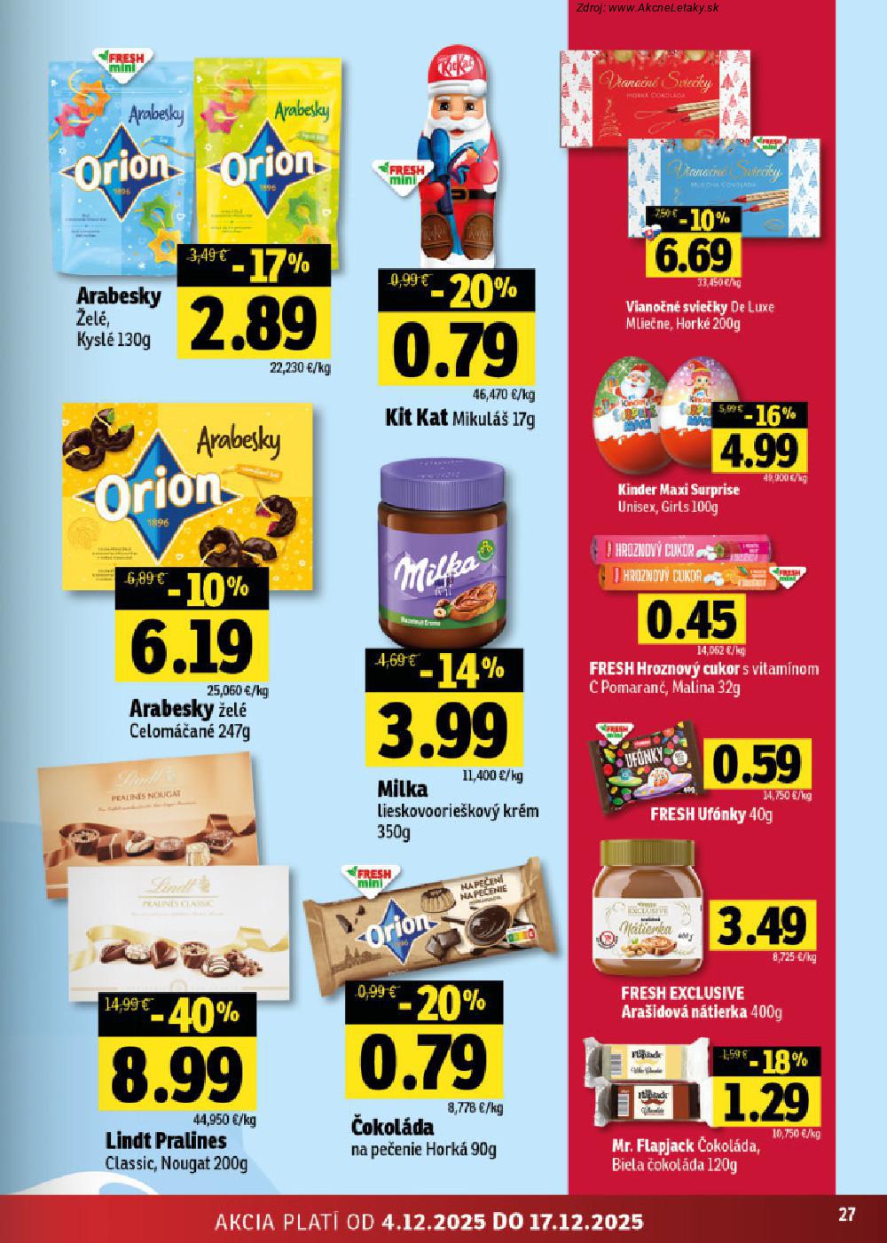 Leták FRESH (4. 12. - 17. 12. 2025) - strana 27 z 50