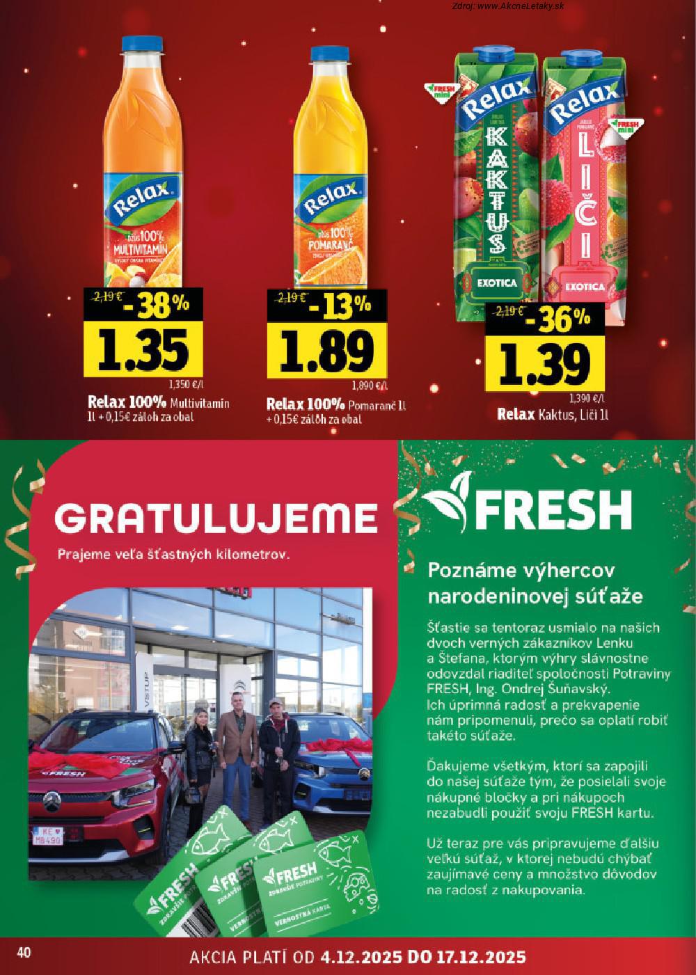 Leták FRESH (4. 12. - 17. 12. 2025) - strana 40 z 50