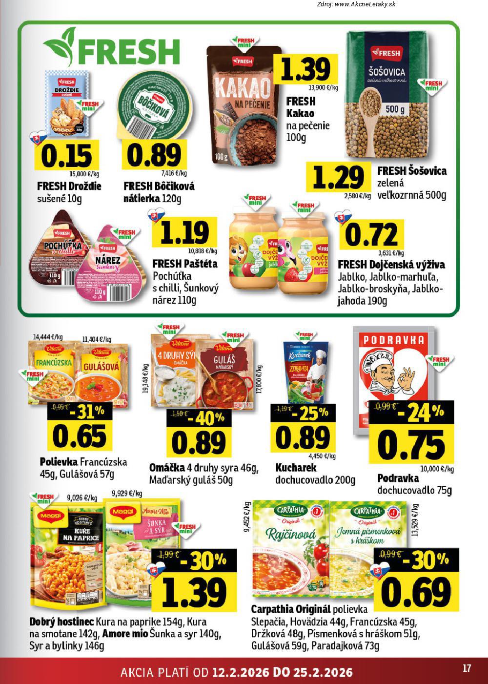 Leták FRESH (12. 2. - 25. 2. 2026) - strana 17 z 42