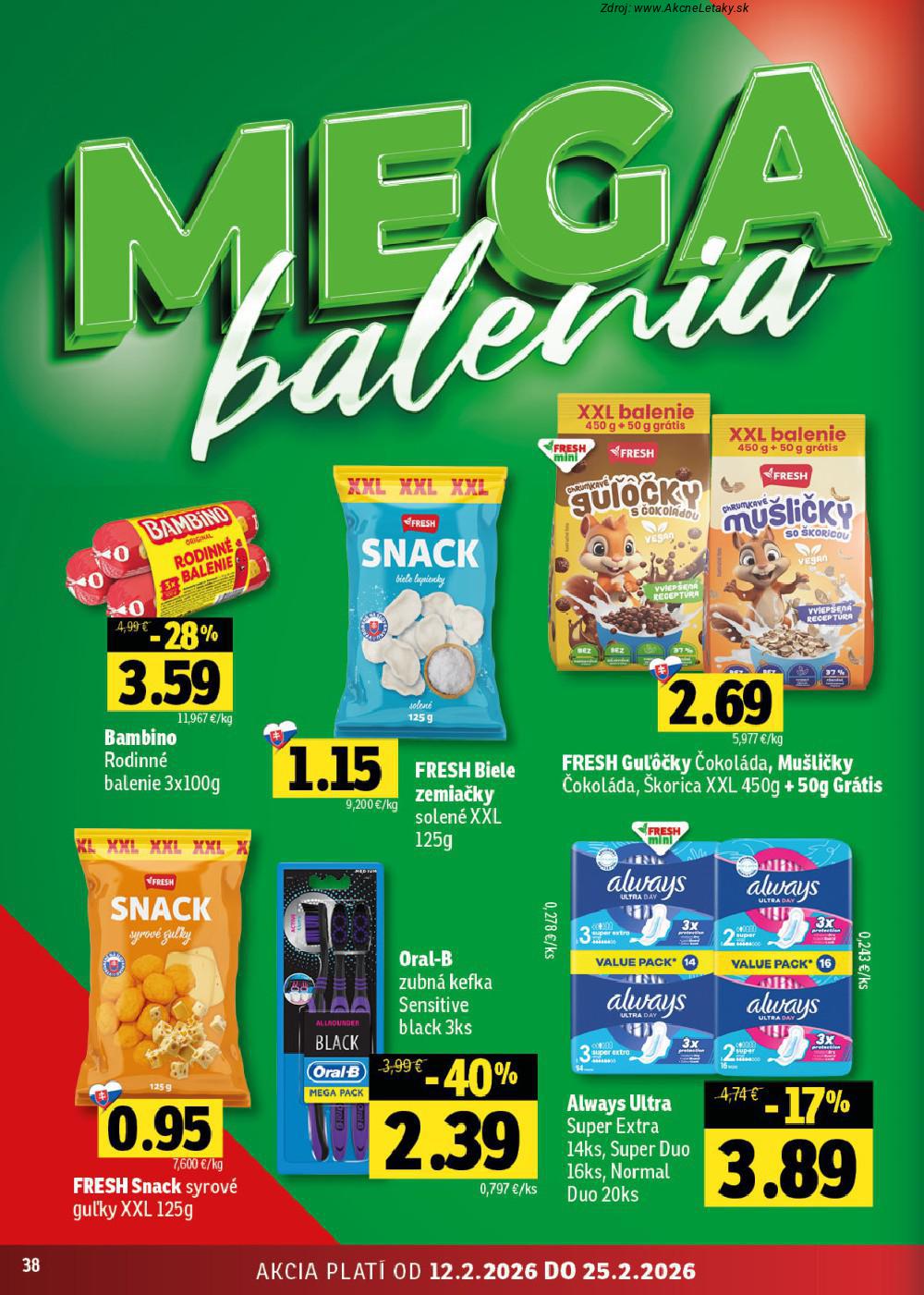 Leták FRESH (12. 2. - 25. 2. 2026) - strana 38 z 42