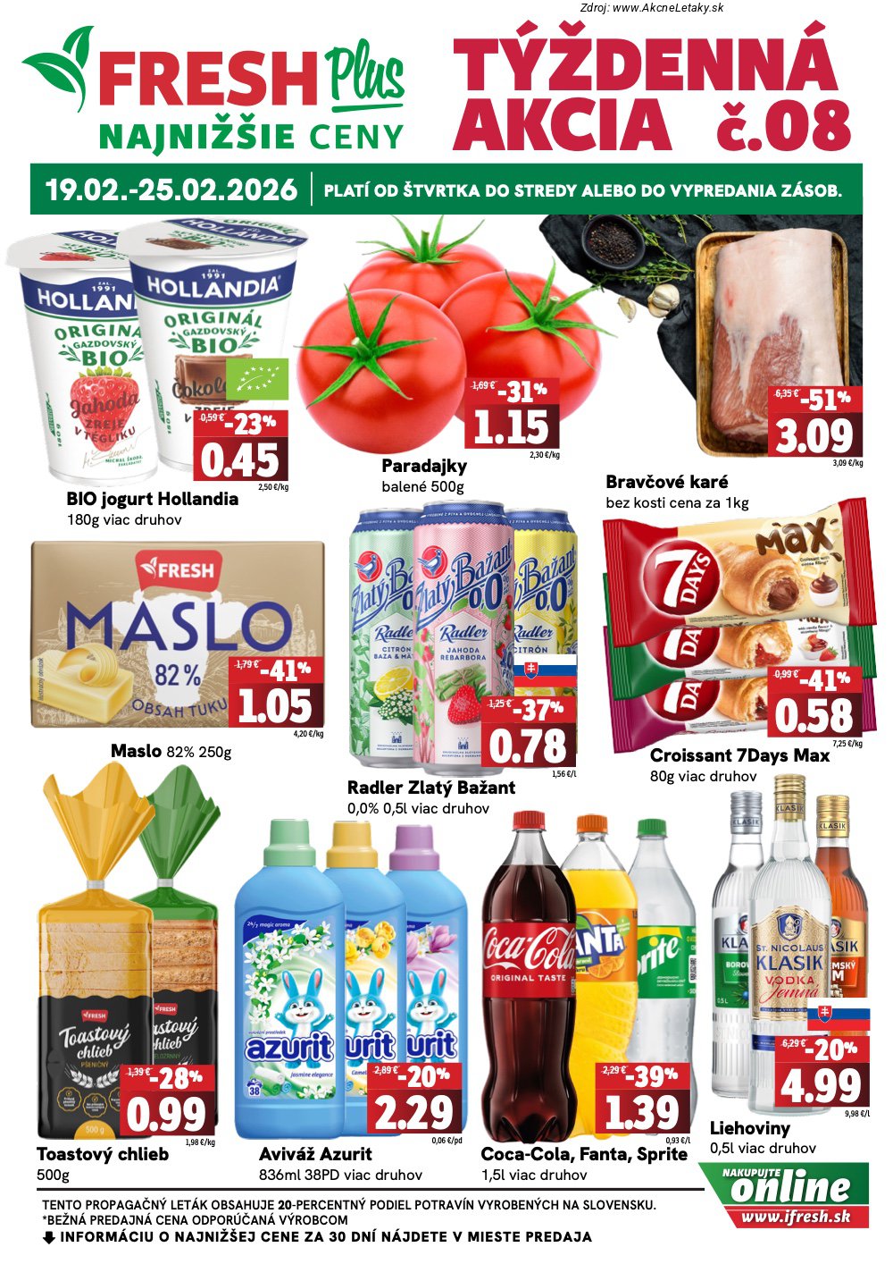 Leták FRESH (19. 2. - 25. 2. 2026) - strana 1 z 4