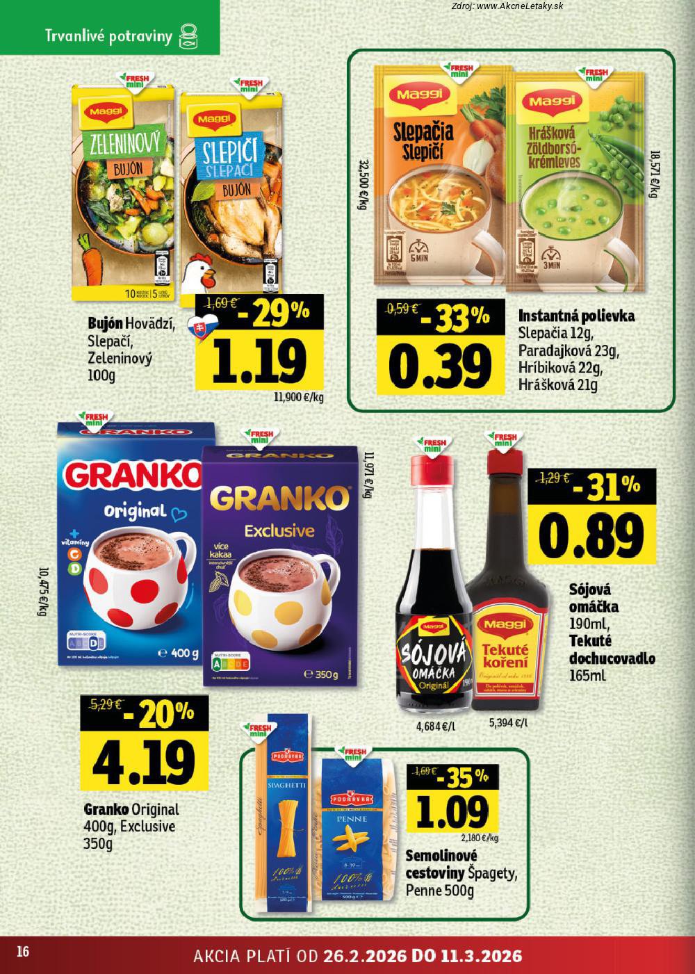 Leták FRESH (26. 2. - 11. 3. 2026) - strana 16 z 42