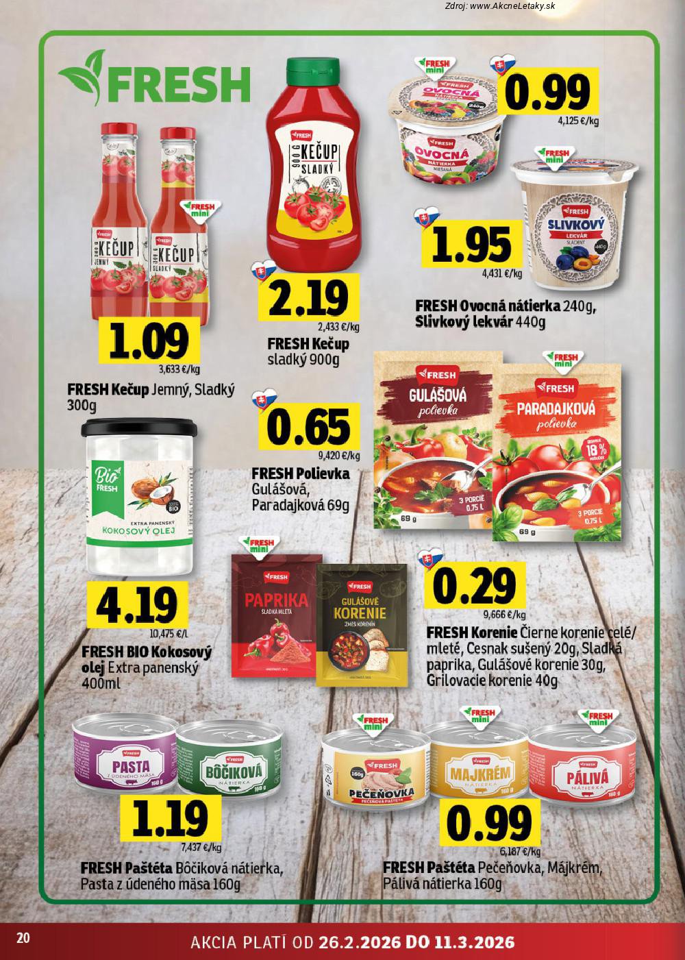 Leták FRESH (26. 2. - 11. 3. 2026) - strana 20 z 42