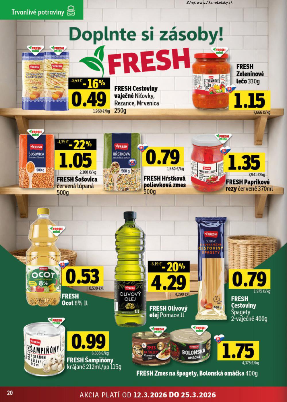Leták FRESH (12. 3. - 25. 3. 2026) - strana 20 z 46