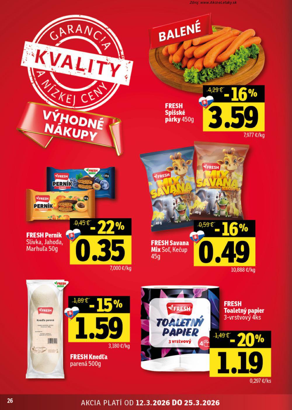 Leták FRESH (12. 3. - 25. 3. 2026) - strana 26 z 46