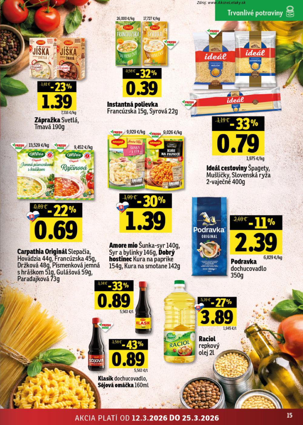 Leták FRESH (12. 3. - 25. 3. 2026) - strana 15 z 42