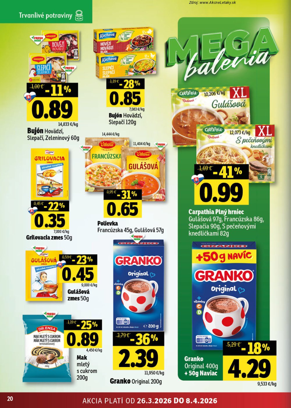 Leták FRESH (26. 3. - 8. 4. 2026) - strana 20 z 48
