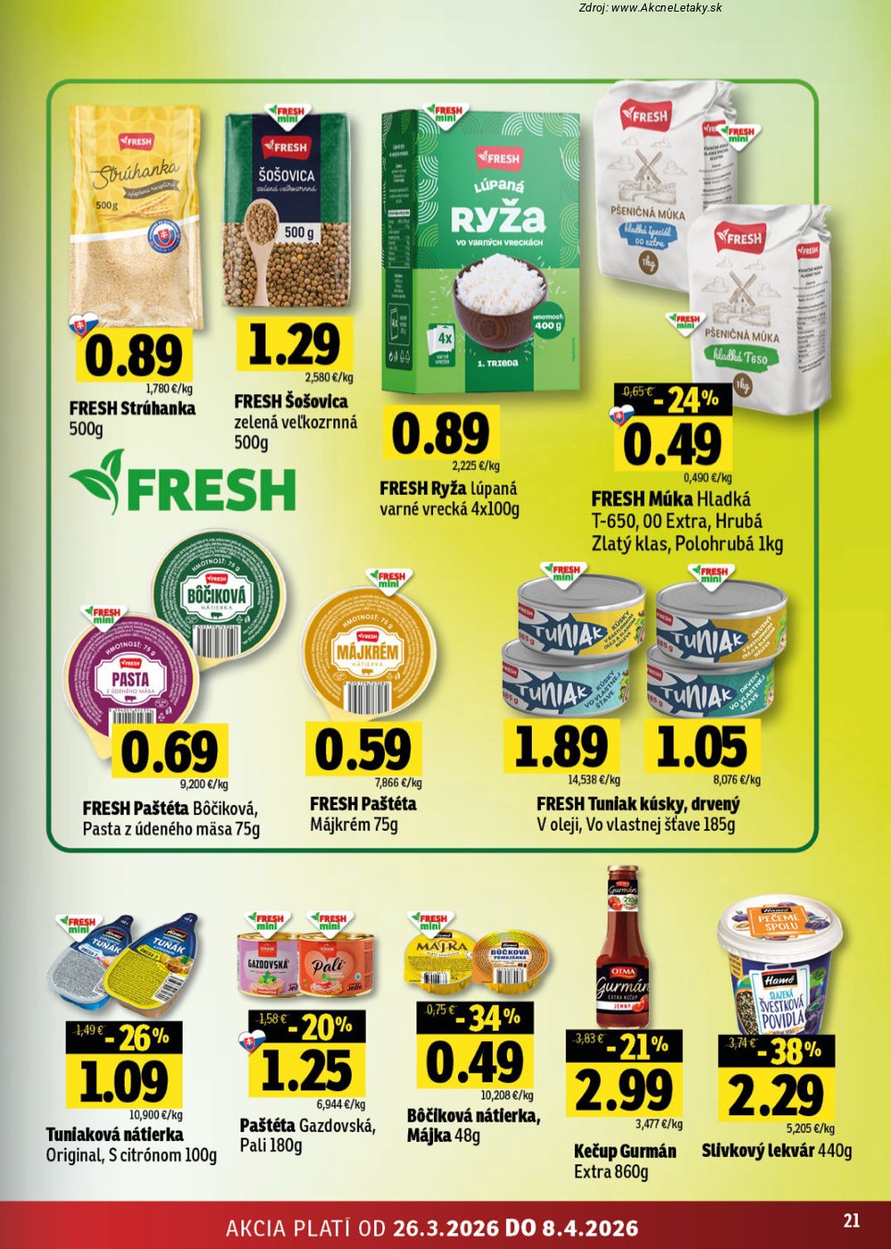 Leták FRESH (26. 3. - 8. 4. 2026) - strana 21 z 48