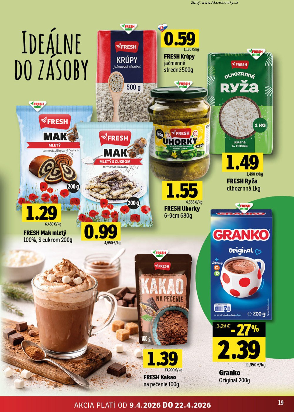 Leták FRESH (9. 4. - 22. 4. 2026) - strana 19 z 42