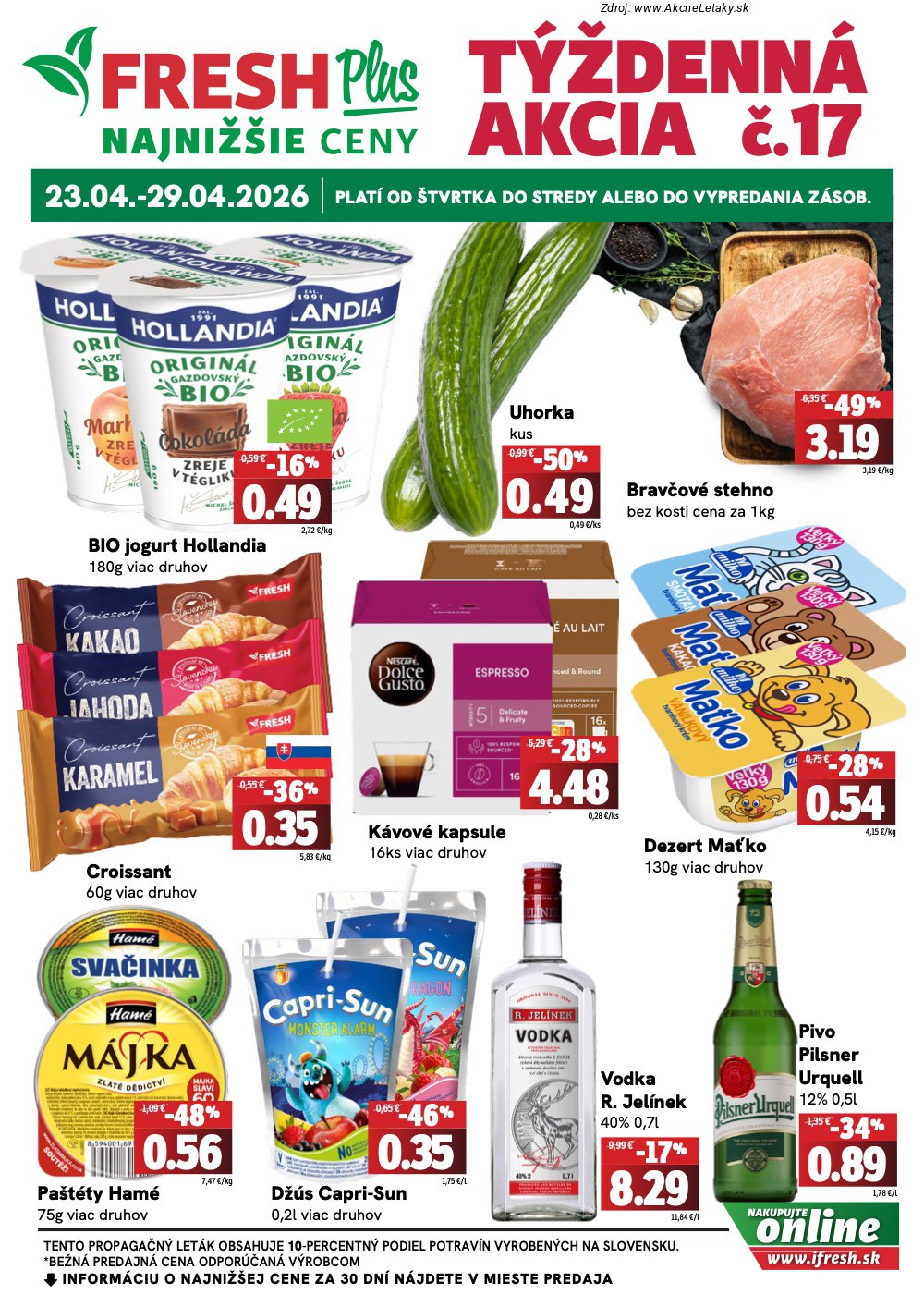Leták FRESH (23. 4. - 29. 4. 2026) - strana 1 z 4