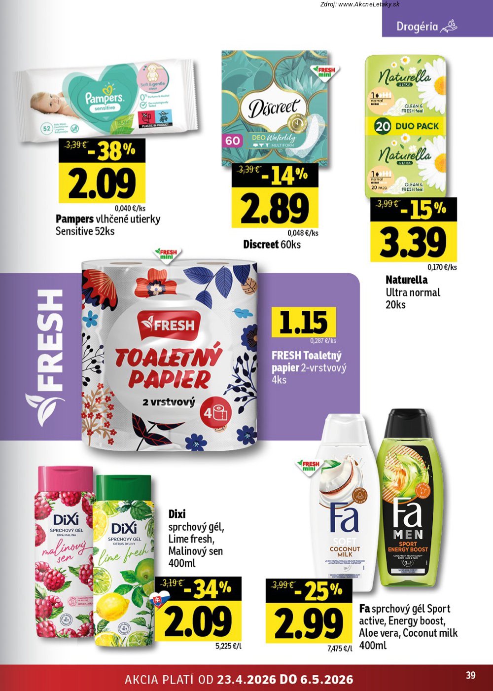 Leták FRESH (23. 4. - 6. 5. 2026) - strana 39 z 50