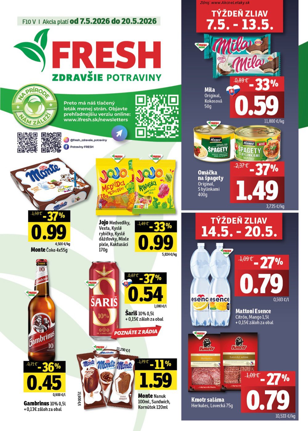 Leták FRESH (7. 5. - 20. 5. 2026) - strana 1 z 50