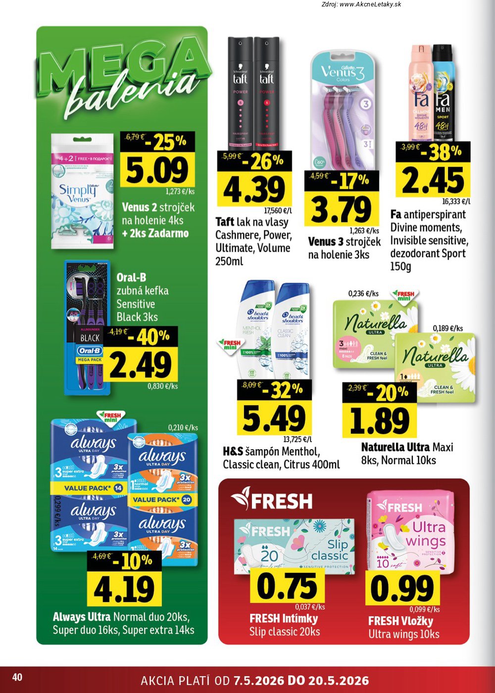 Leták FRESH (7. 5. - 20. 5. 2026) - strana 40 z 46
